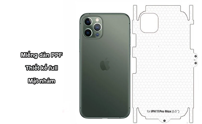Dán màn hình PPF iPhone 12 Pro Max nhám full cao cấp mặt sau - Giá rẻ, chất lượng