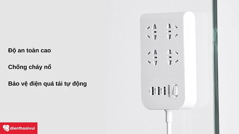ổ cắm điện Pisen BH-43: Độ an toàn cao đáng tin cậy