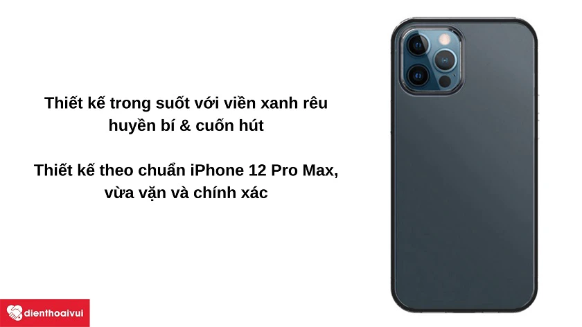 Mặt lưng trong su&ocirc;́t, vi&ecirc;̀n xanh r&ecirc;u đẹp mắt, lắp đặt vừa vặn