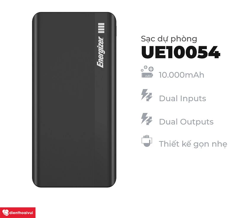 Pin sạc dự ph&ograve;ng Energizer 10000mAh - UE10054