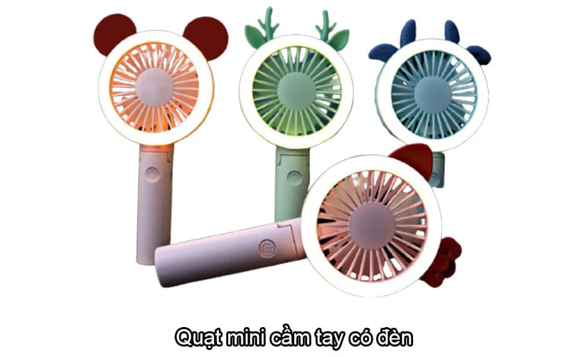 Quạt mini cầm tay c&oacute; đ&egrave;n