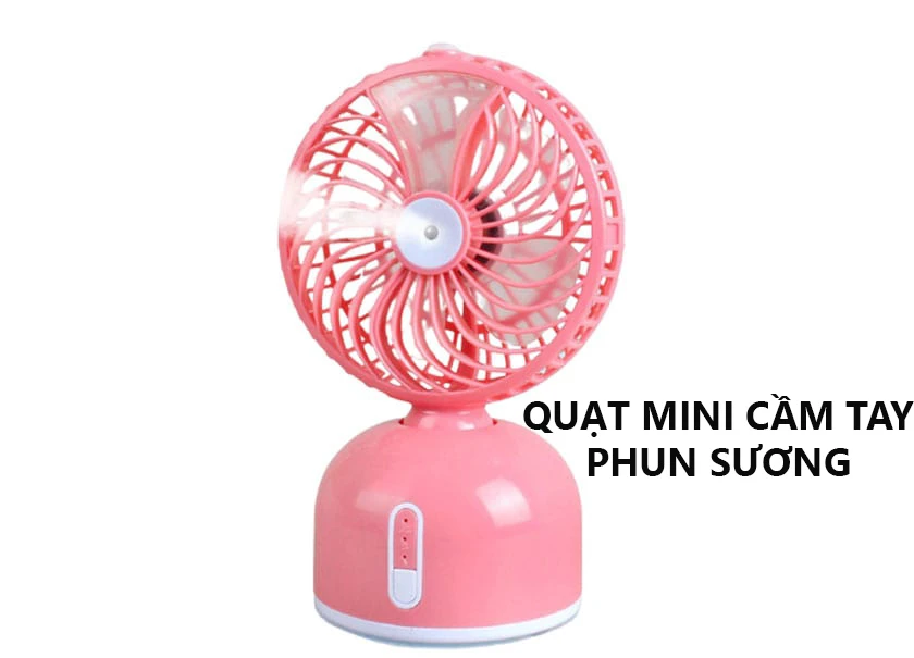 Quạt mini cầm tay phun sương