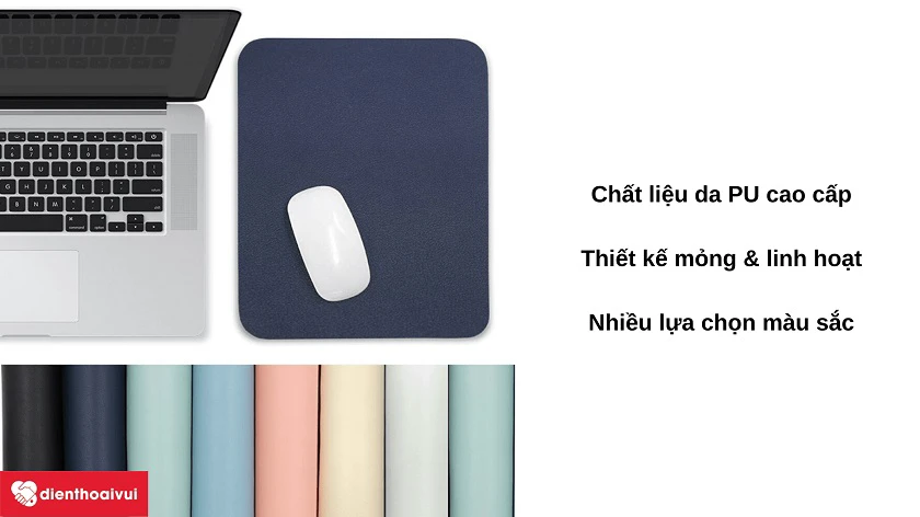Tấm lót chuột S-Case da cao cấp nhiều màu