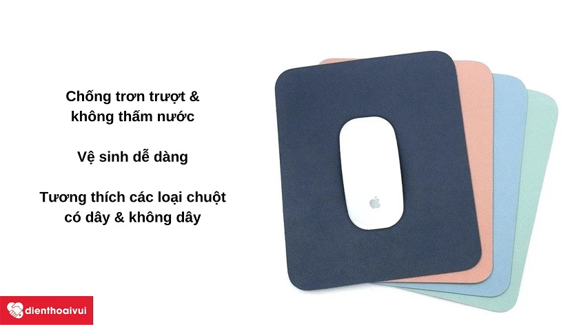 Tấm lót chuột S-Case da cao cấp nhiều màu
