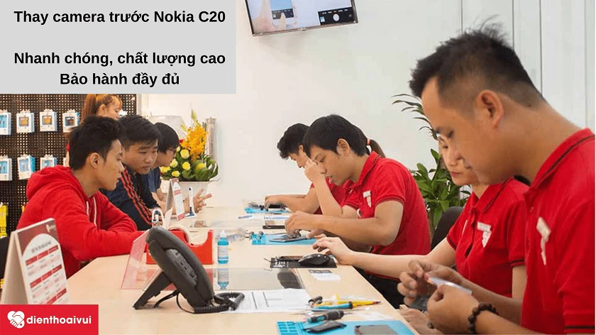 thay camera trước Nokia C20