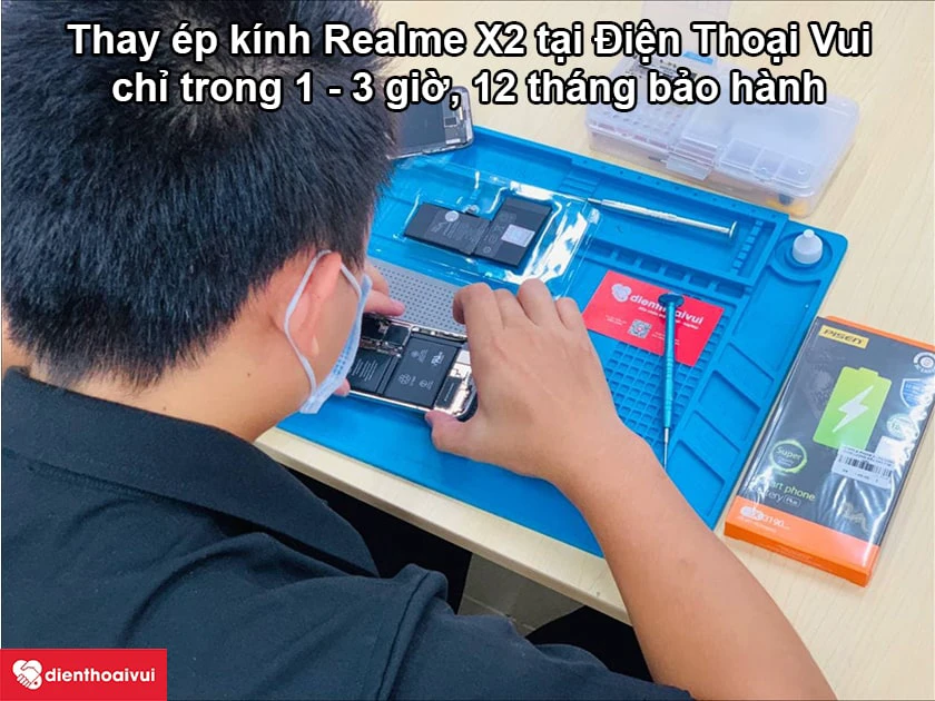 Thay ép kính Realme X2