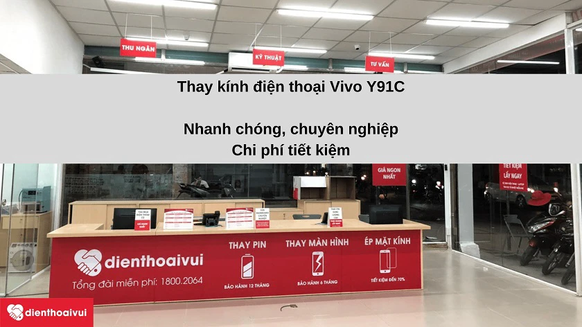 thay kính Vivo Y91C