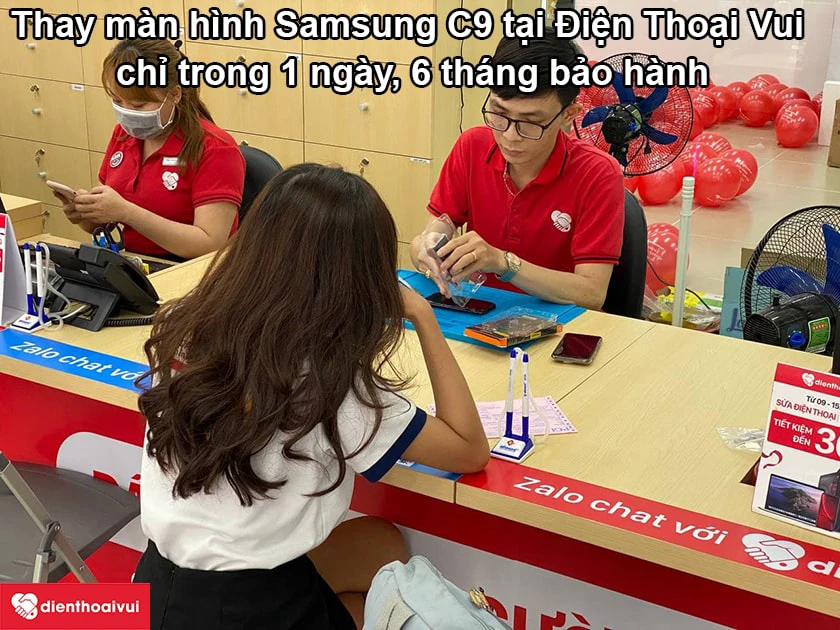 Dịch vụ thay m&agrave;n h&igrave;nh Samsung C9 ch&iacute;nh h&atilde;ng, gi&aacute; rẻ tại Điện Thoại Vui