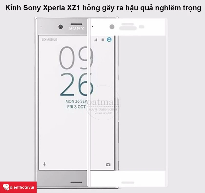 Hạn chế đến từ mặt k&iacute;nh Sony Xperia XZ1