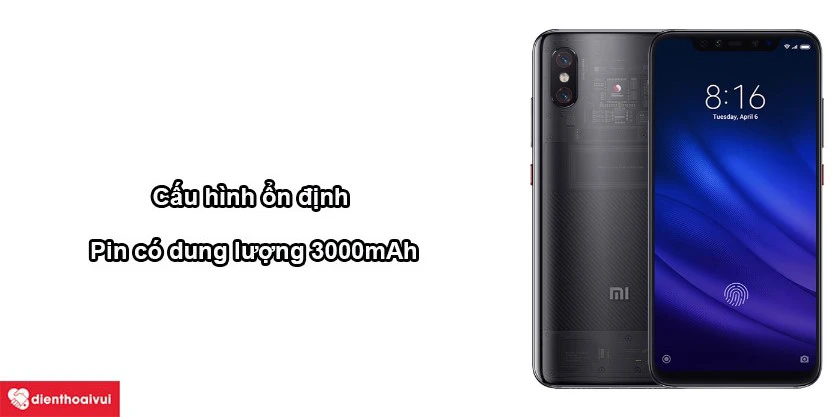 Cấu h&igrave;nh ổn định với vi&ecirc;n pin c&oacute; dung lượng 3000mAh