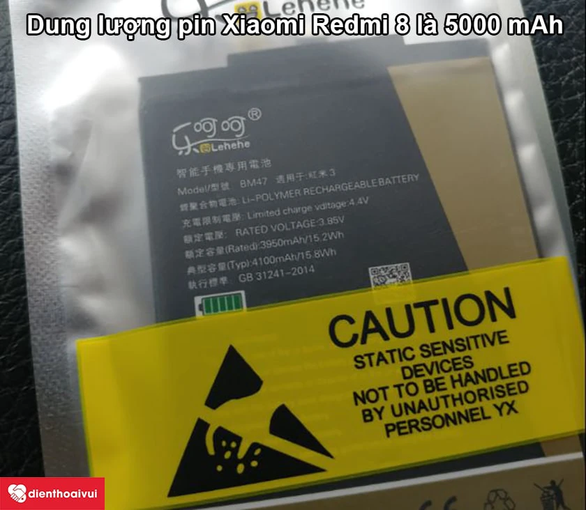 Dung lượng của pin Xiaomi Redmi 8? Có sạc nhanh được không?