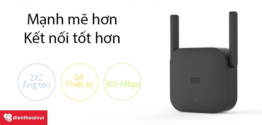 Thiết bị k&iacute;ch s&oacute;ng Wifi Xiaomi Repeater Pro