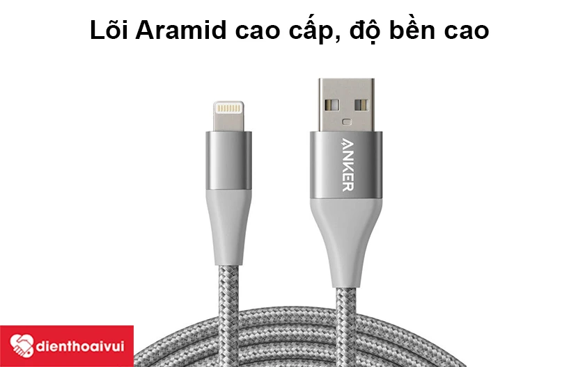 c&aacute;p sạc Anker Powerline II lightning A8453