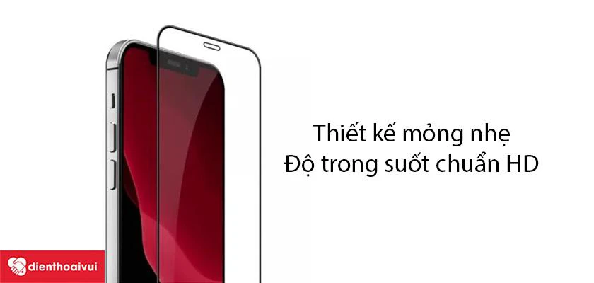 Miếng d&aacute;n chống va đập S-case iPhone 12 Pro Max Full m&agrave;n h&igrave;nh 6D