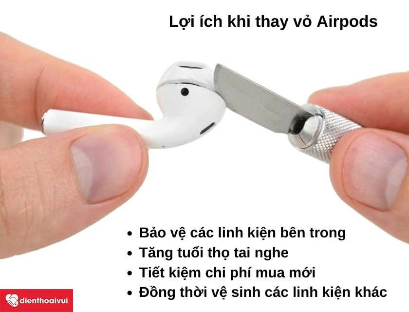 Thay vỏ tai nghe Airpods 