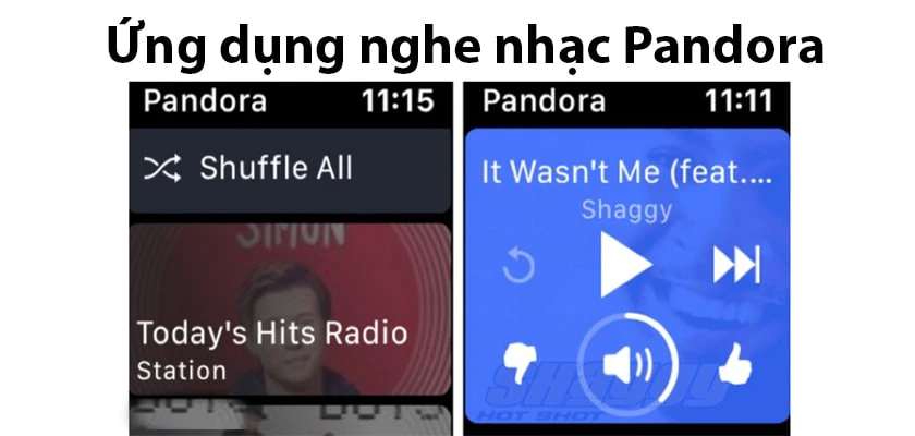 app nghe nhạc Pandora tr&ecirc;n Apple Watch 3