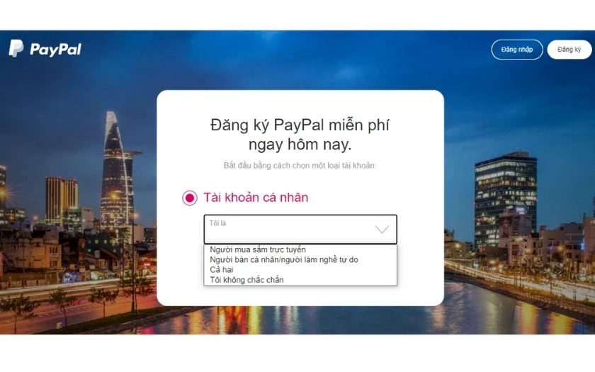C&aacute;ch tạo t&agrave;i khoản Paypal