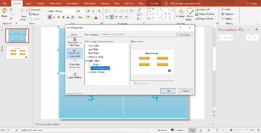 Tạo liên kết trên PowerPoint (Hyberlink)