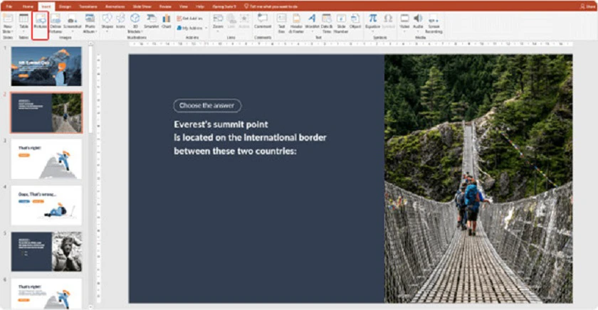 Cách làm trò chơi trắc nghiệm trên PowerPoint 2013