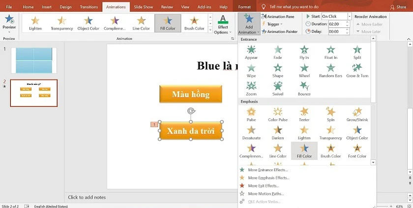 Cách làm trò chơi trên PowerPoint bắt đầu với slide câu hỏi