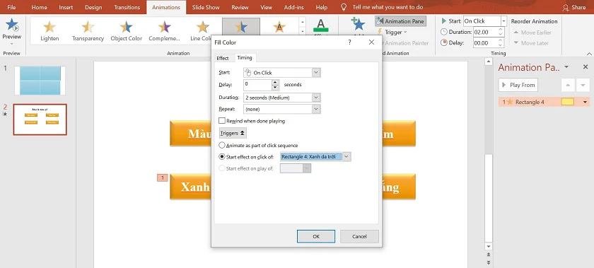 Cách làm trò chơi trên PowerPoint bắt đầu với slide câu hỏi