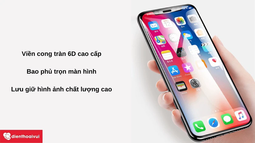 Miếng dán ch&ocirc;́ng va đ&acirc;̣p S-Case iPhone 12/12 Pro full màn hình 6D