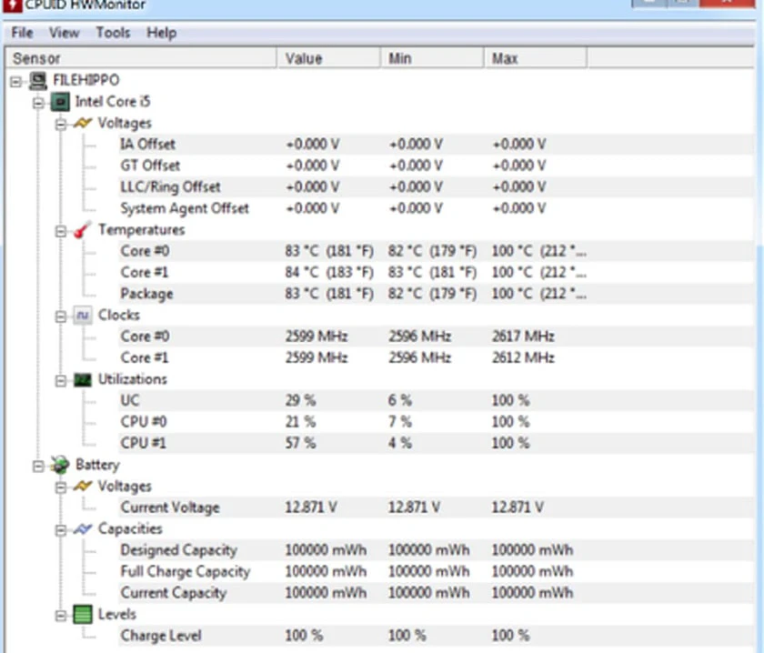 HWMonitor&nbsp;