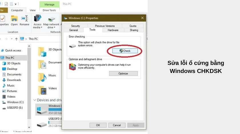 Kiểm tra và sửa lỗi ổ cứng bằng lệnh CHKDSK trên Windows