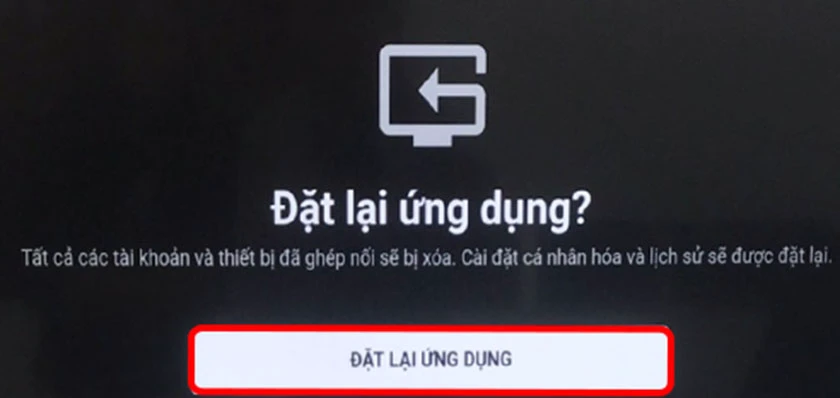 Đặt lại ứng dụng
