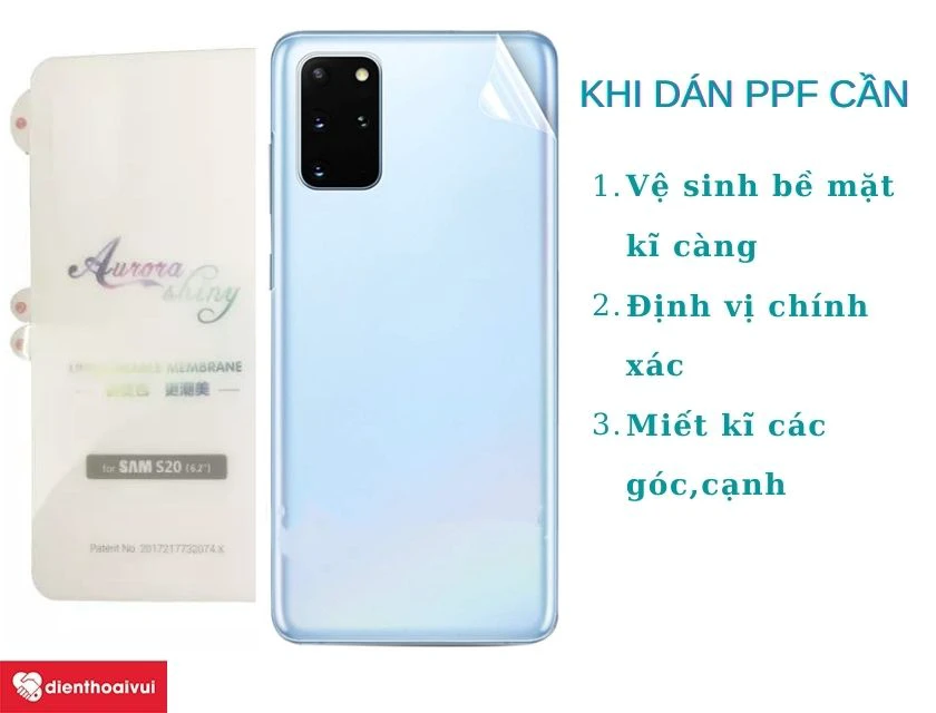 Miếng dán PPF màn hình Samsung Galaxy S20 Plus full cao cấp mặt sau