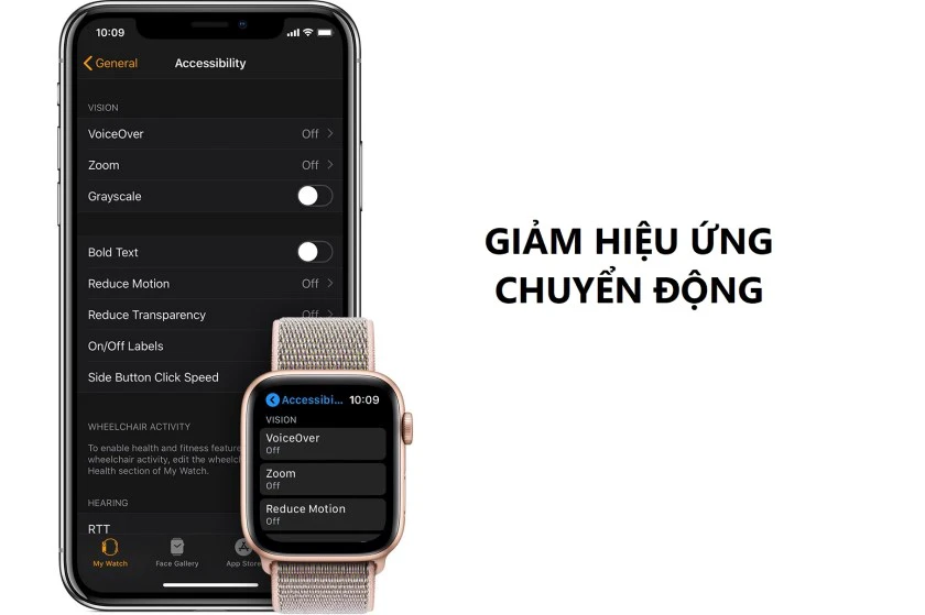 hướng dẫn cách sử dụng apple watch bằng cách giảm hiệu ứng chuyển động