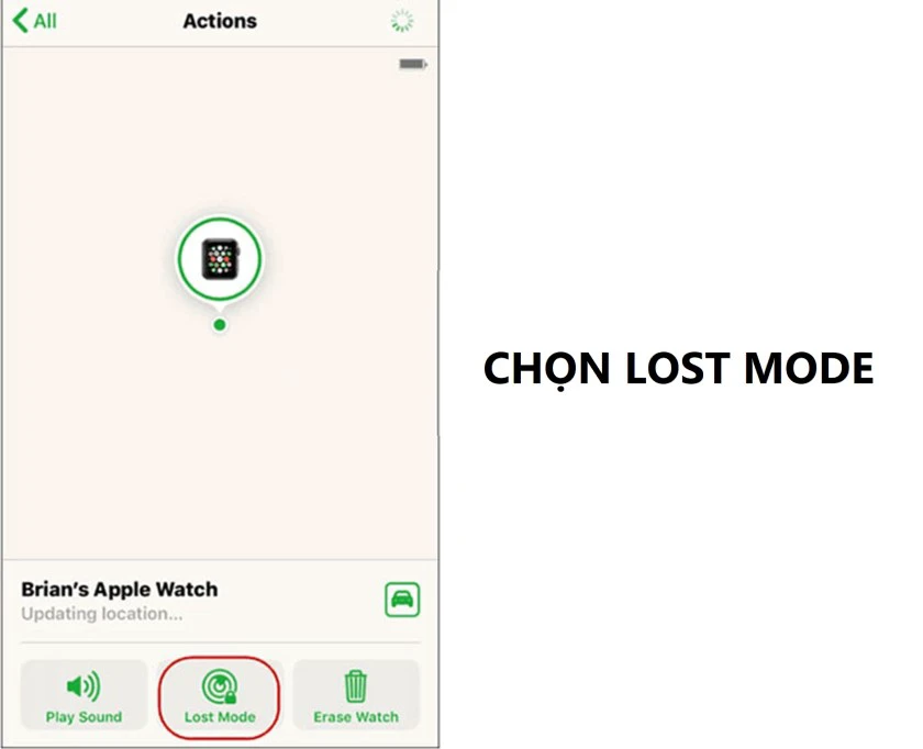 Sử dụng Lost Mode