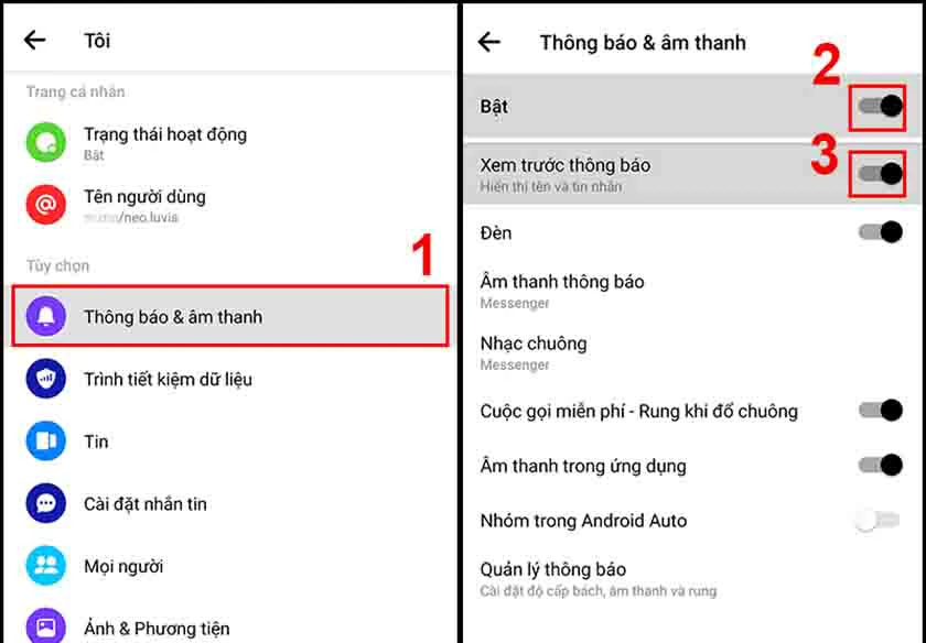 hướng dẫn c&aacute;ch ẩn tin nhắn messenger