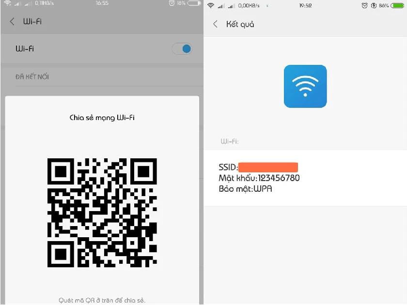 Sử dụng mã QR