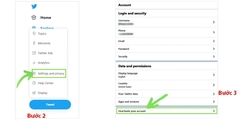 C&aacute;ch xo&aacute; t&agrave;i khoản Twitter vĩnh viễn tr&ecirc;n web