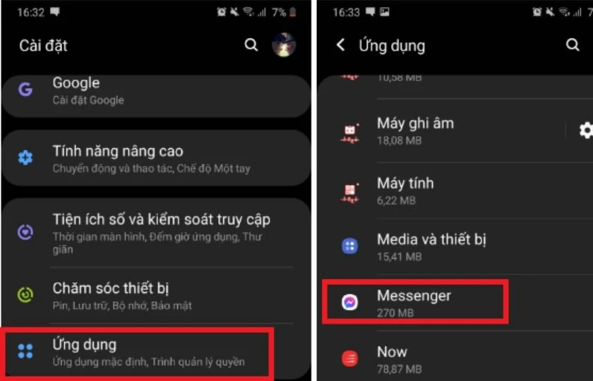 C&aacute;ch tắt &acirc;m thanh messenger Android