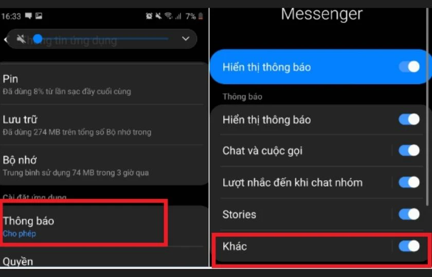 C&aacute;ch tắt &acirc;m thanh messenger Android