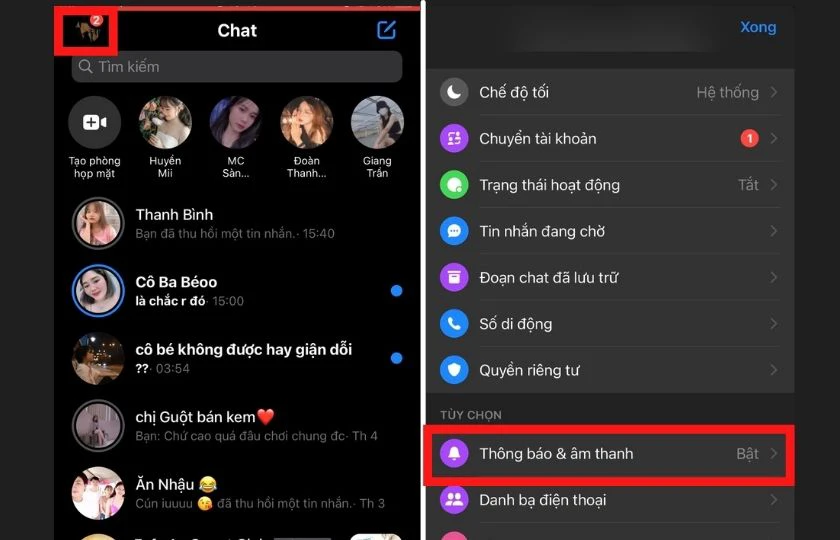 Tắt th&ocirc;ng b&aacute;o