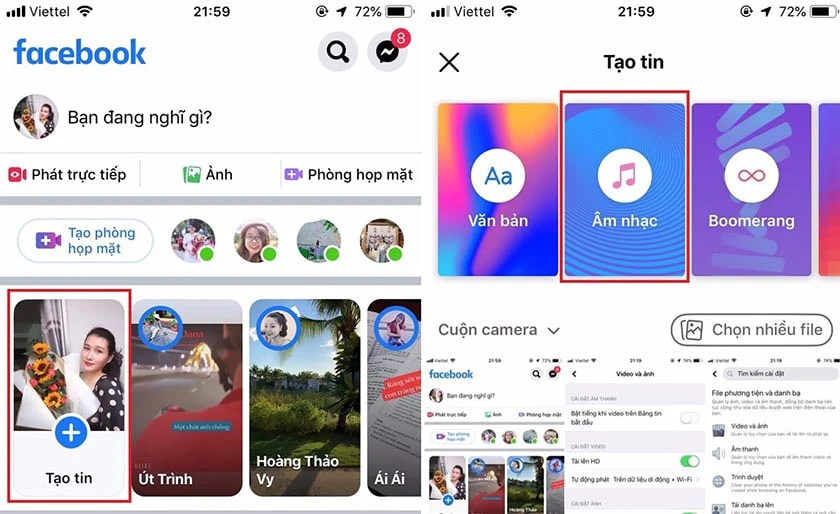 c&aacute;ch ch&egrave;n lời b&agrave;i h&aacute;t v&agrave;o Story Facebook