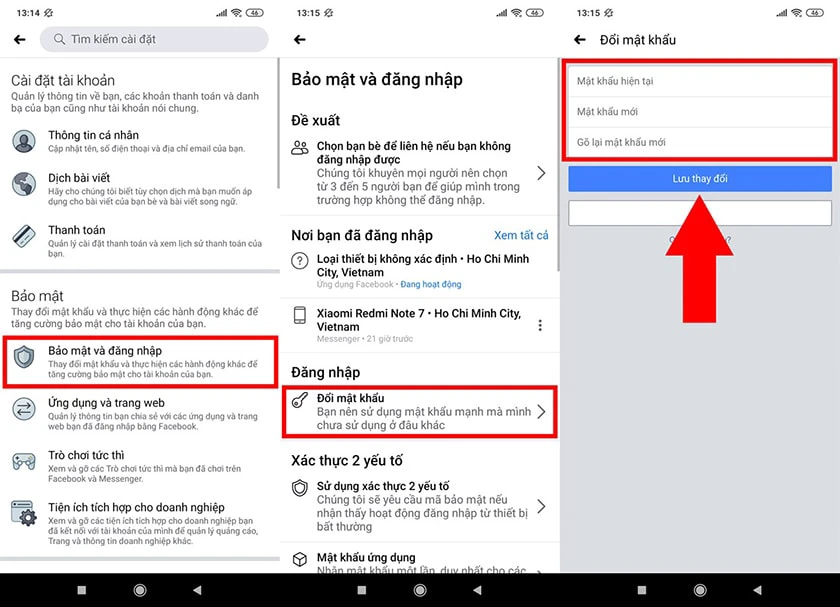 TH đ&atilde; đăng nhập v&agrave; nhớ mật khẩu Facebook