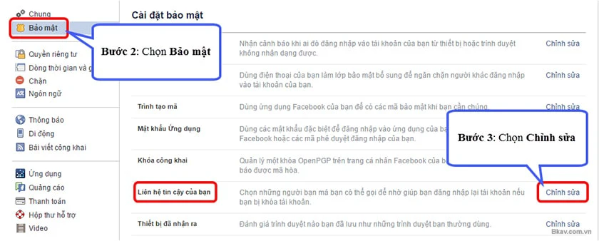 T&ugrave;y chọn Li&ecirc;n hệ đ&aacute;ng tin cậy