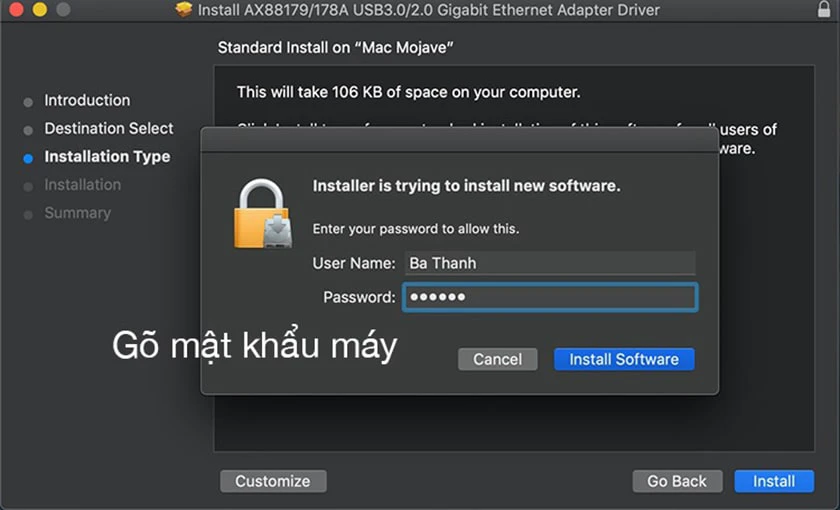 L&ocirc;̃i Macbook kh&ocirc;ng nhận mạng d&acirc;y qua USB Ethernet Adapter