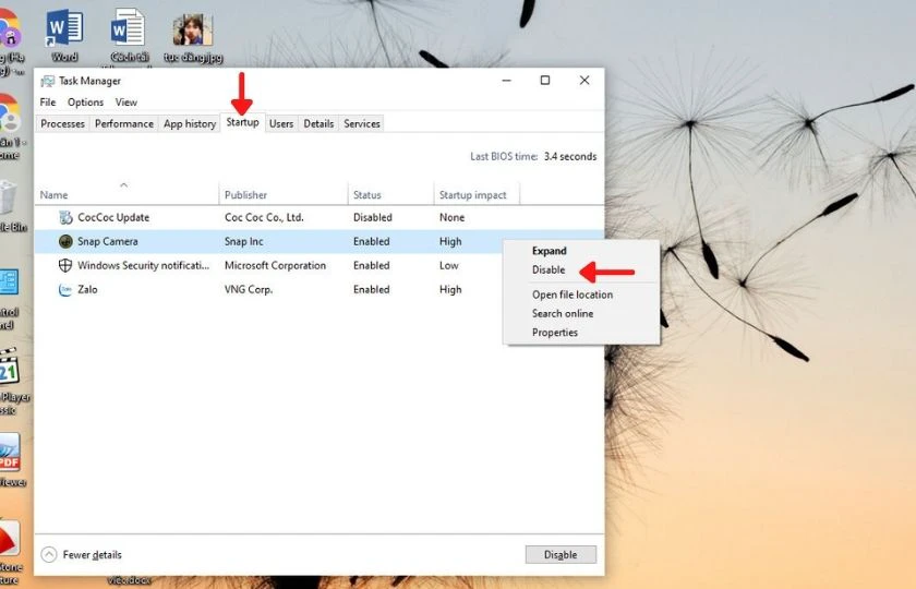 Kiểm so&aacute;t Startup: Những chương tr&igrave;nh khởi động c&ugrave;ng Windows