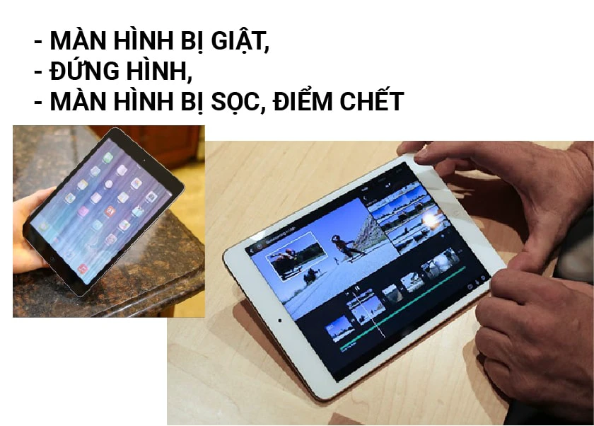 Một số lỗi màn hình iPad bị hư hỏng thường gặp