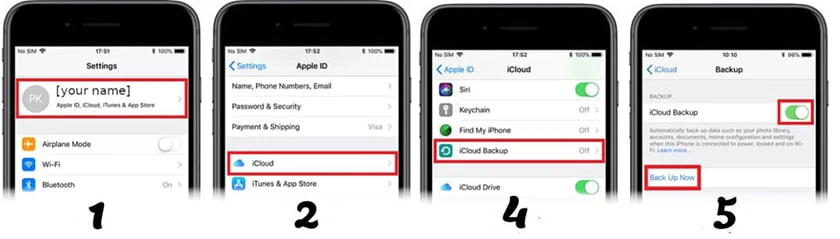 Sao lưu iPhone bằng iCloud