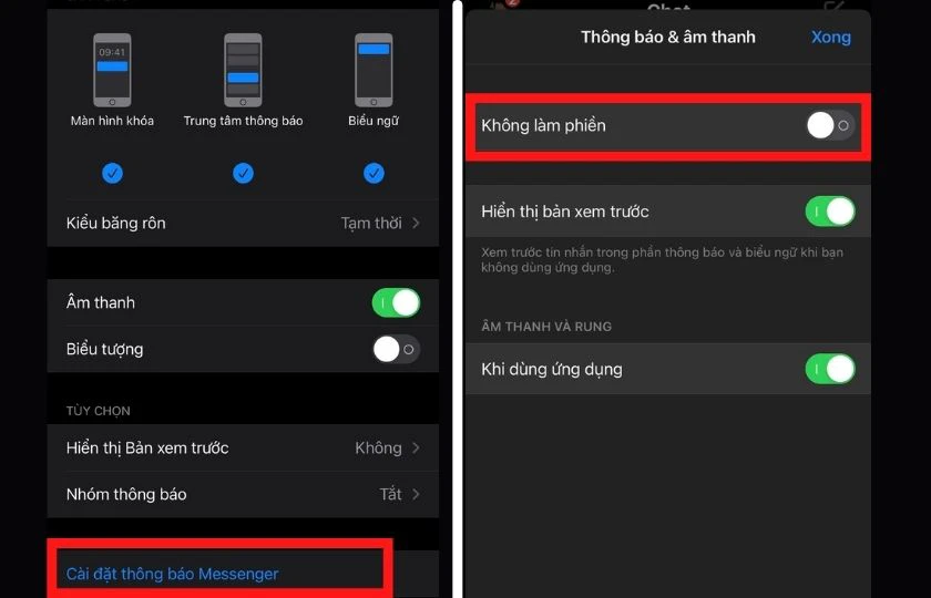 Sửa lỗi messenger không hiển thị tin nhắn đến