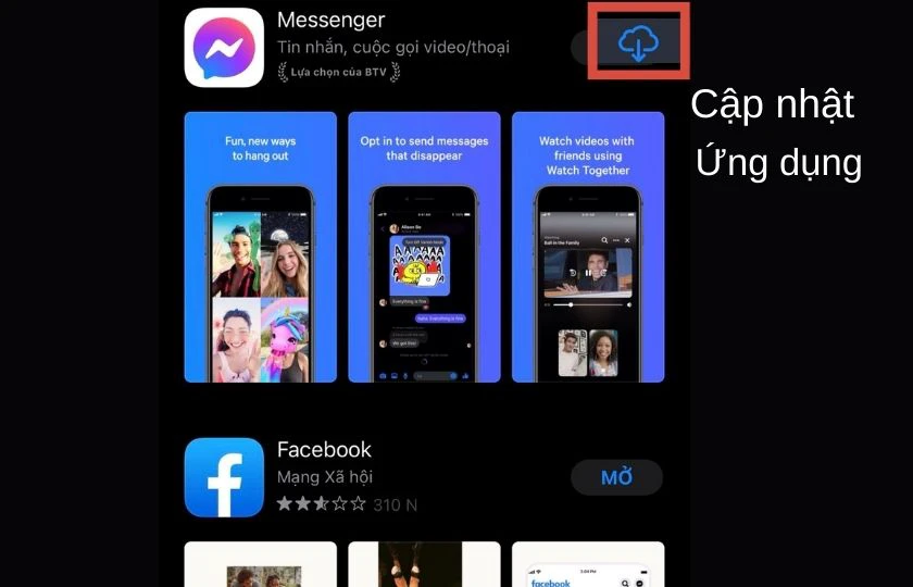 Cập nhật phiên bản Messenger mới