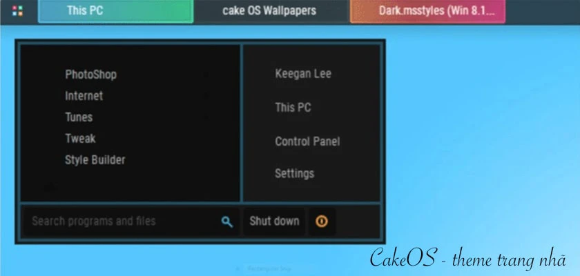 theme win 10 CakeOS