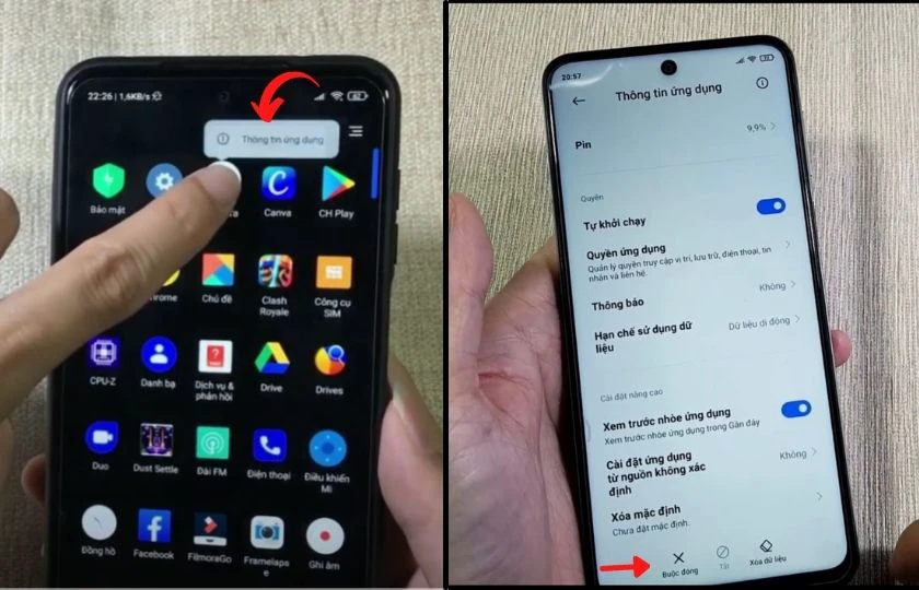 fix lỗi máy ảnh xiaomi