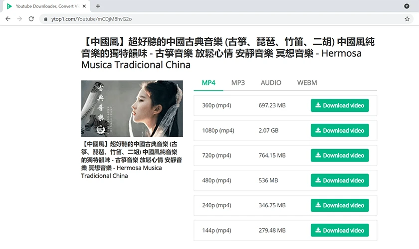 Sử dụng website trung gian để tải video